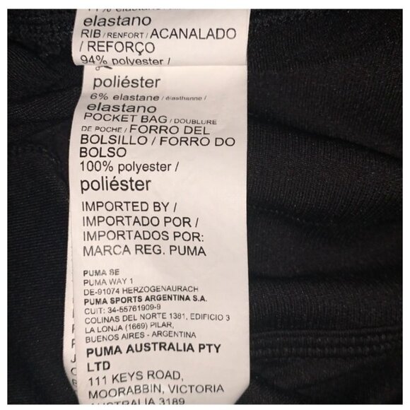 Puma Womens Black Joggers Size S Polyester & Elastane - Picture 2 of 11